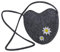 AS Design by LA FIORE 24 LaFiore24 Damen Dirndl Herz Filztasche Umhängetasche Shopper Varianten Edelweiss - Dunkelgrau