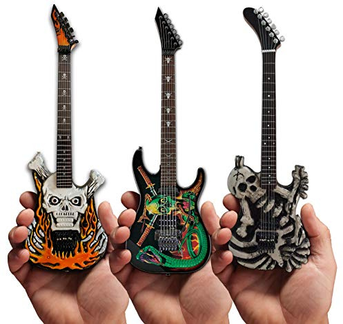 Set mit 3 Signature George Lynch ESP Miniaturgitarren-Sammelstücken