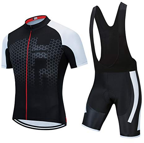 Ensemble de maillot de cyclisme pour homme, shorts à bretelles pour garçons pour l'été, tenue de cyclisme de vélo de montagne, maillots de cyclisme respirant pour la pratique du vélo…, 43, XL
