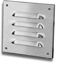 K-TECH-PRO Kiemenblech Lüftungsgitter Lüftungsblech Edelstahl Serie 08-2 Größe 125x125mm