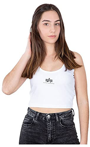 Alpha Industries Basic Crop-Top SL Wmn Tank Top für Damen White