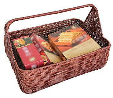OPYTR Picknick-Rucksack 2 Person Große antike Weiden Willow Picknickkörbe Garten Blume Gemüsekörbe Camping Einkaufen Aufbewahrung Geschenkkörbe Reisecamping