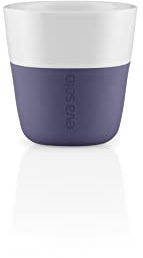 EVA SOLO | Espresso Becher | 80 ml | Gut zu halten durch Silikonbeschichtung | Spülmaschinenfest | Violet blue