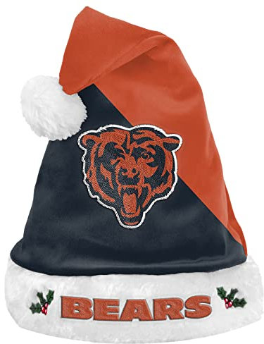 Forever Collectibles NFL:2020 Basic Santa Mütze - Chicago Bears - Offiziell lizenziert