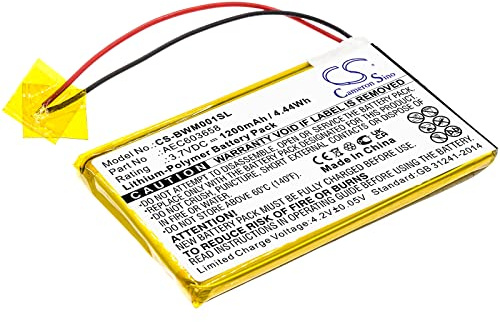 TCTK Akku 1200mAh Kompatibel mit [BW] GasAlert Micro Clip XL, Gasalert Microclip Gas Detector, MC-XW00, MC-XW00-Y, MC-XW00-Y-CN-00, MCXL-MPCB1 Ersetzt AEC603658