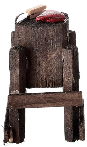 Holyart Ceppo macellaio Legno bistecca presepe napoletano 12 cm