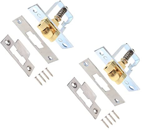 TERF® Heavy Duty Adjustable Roller Catch Mortice Door Latch Spring Ball Door Latches including Fixing Screw - Pack of 2