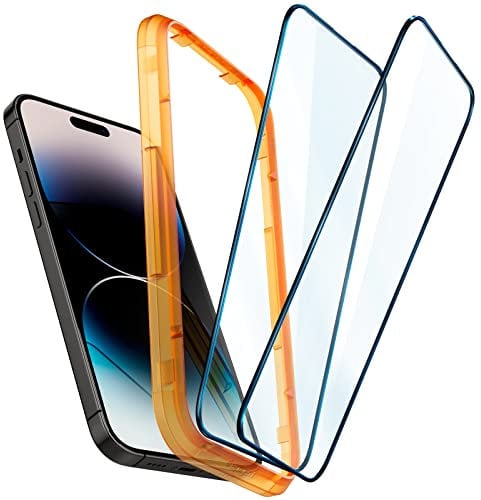 Spigen AlignMaster Full Coverage Tempered Glass Screen Protector for iPhone 14 Pro - 2 Pack