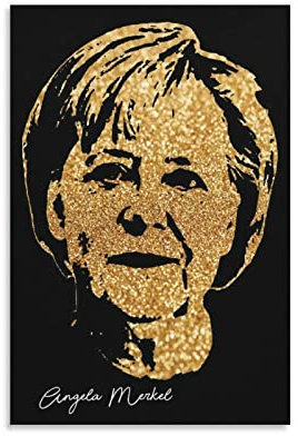 Poster und Drucke 30 * 50cm Angela Merkel Leinwand Kein Rahmen