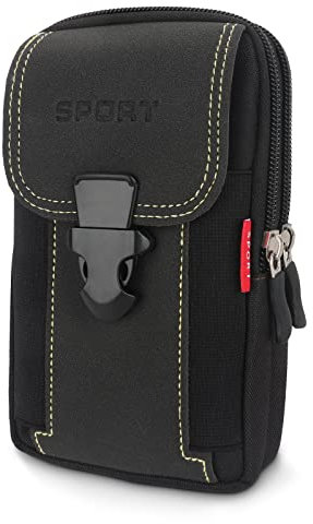 LUFEIS Funda Movil Cinturon, Funda con Clip para Teléfono y Smartphones, Cintura Bolsas Vertical, Negro