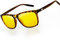 KANASTAL Occhiali Guida Notturna Tartarugati Uomo Donna Visione Notturni Lenti Gialli Leopardati Leopardo Notte Quadrati Antiriflesso Yellow Night Driving Glasses -Lente Gialle Montatura Maculata