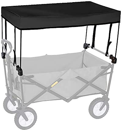 HIGOH Handcart, Faltbare Handschusse Im Freien Tragbare Trolley -Karrenzubehör - Markisen -Baldachin/Schwarz