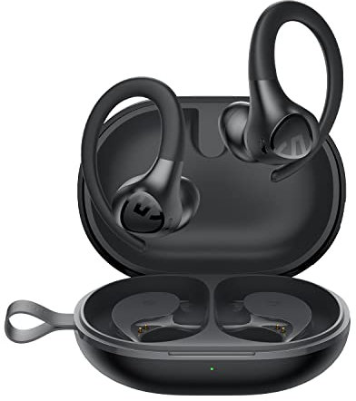 SoundPEATS Wings2 Wireless Earbuds with Ear Hooks, Bluetooth 5.3 Running Headphones with Mic Stereo Sound, 13mm Drivers, Over-Ear Wireless Headphones Sweatproof for Sports, Comfort Fit, 30Hrs