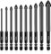 Flintronic Mèche à Carrelage, 10cs Forets Professionnels en Croix Carbure de Tungstène, Foret Carrelage, Meche carrelage Hexagonal, pour Verre, Métal, Briquep, Plastique, Bois(3,4,5,6,6,6,6,8,10,12mm)