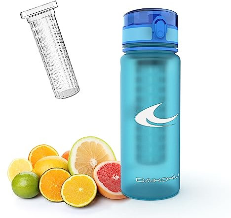 Daikoku - Bottiglia Sportiva d'Acqua da 750 ML | Senza BPA | Antisperimento | Ergonomica e Resistente agli Urti | Ideale per Sport e Attività all'Aperto | Blu | 750 ML