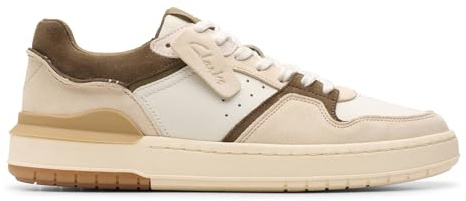 Clarks Courtlite2 Lo Mens Off White Suede, 6.5