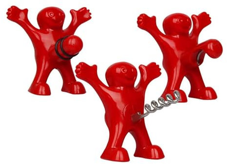 3 Pack Tire Bouchon Cadeau Drole Rigolo Homme Femme, Personnalisé Décapsuleur de Vin Trois Mignons Humour Rouges Tire-Bouchons, Vin Bouchon, Bière Ouvre Bouteille- Cadeau Noël Anniversaire