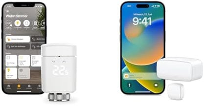 Eve Thermo - Smartes Heizkörperthermostat & Door & Window Matter – Smarter Kontaktsensor für Türen & Fenster, Haussicherheit
