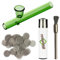 Weedness Glas-Pfeife Kawumm in Grün 10 cm 4-teiliges Set – Tabakpfeife Pfeife Smoking Pipe Glaspfeife Zubehör Kickloch