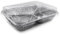 GM KIT 100 Vaschette Alluminio Triscomparto da 200+280+480cc. + 100 Coperchi in Plastica Trasparente, Contenitori Alimenti Usa e Getta con Coperchio, Teglie forno Adatte a Cottura e Asporto