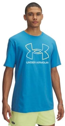 Under Armour Herren UA Foundation Kurzarm-Oberteil, Ether Blue/Sonic Yellow/Stream, XXL