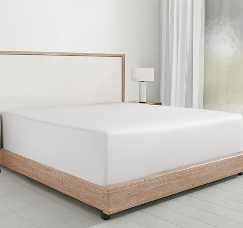 Spannbettlaken 180x200 cm, weiches, Kühlendes, langlebig Spannbetttücher mit tiefen Taschen, Kopf- und Fußanhängern von California Design Den