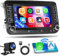 Inefala 2G+64G Autoradio Android para VW Golf Polo Tiguan Psaat Polo Touran Seat Caddy Wireless Carplay Android Auto Radio Coche con Pantalla de 7 con GPS WiFi BT USB SWC Cámara de Respaldo