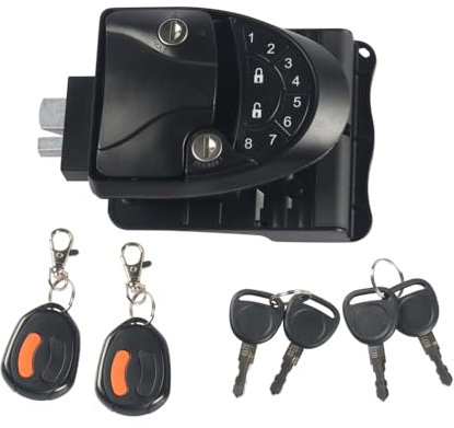 RV Door Lock, Replacement V4 Key Fob and Keyless Entry Keypad for RV Trailer Camper Motorhome Caravan