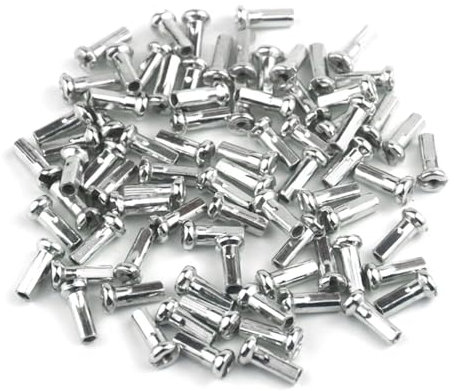 PFKXQBXC 50 Stück Mountainbike-Speichennippel, passend für 14G 2 mm Speichenteile (Silber)