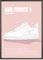MJ-GRAPHICS® - Mood Mode Poster Sneaker Wohnzimmer Deko Schlafzimmer Fashion Bild Schuh Wandposter in A3, Fine Art Kunstdruck - Schuhe für Teenager Raumdekoration Sneaker Painting Pink - ohne Rahmen