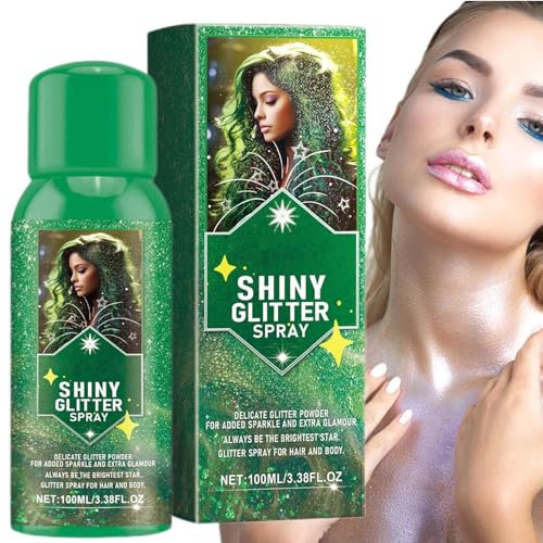 Kioriur Spray Brillado Brillante Para Ropa, Spray Fijador De Lentejuelas Para La Cara - Pintura En Spray Con Brillo Para Tela,Spray Con Lentejuelas Temporal