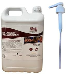 Crema lavamani per sporco difficile | Detergente per mani con solidi naturali per meccanici 5Kg | Pulizia delle mani molto sporche | Rimuove grasso, gasolio, oli, inchiostri, vernici, siliconi