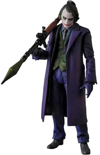 Keyhvao 4 Arten von Joker-Actionfiguren, Heath Ledger, Joker, Anime-Figuren, coole Figur, PVC-Material, Geschenke für Fans und Freunde (15 cm Bewegungsstil)
