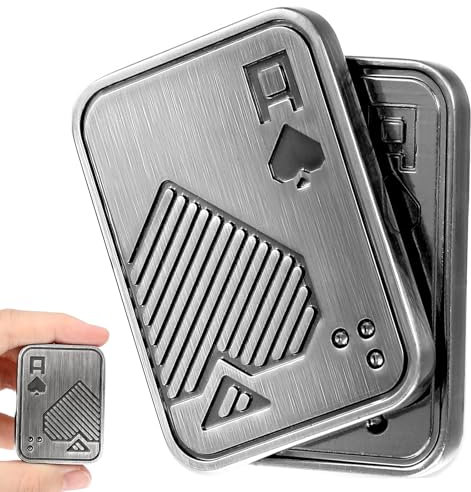 Fidget Slider Toys Adults, EDC Poker Push Card Magnetic Fidget Clicker Adult Fidget Toy, Relieve Stress Anxiety ADHD, Cool Office Gadgets Gift or Boyfriend, Husband and Father