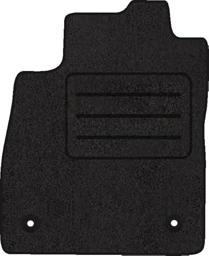 Fußmatten Velours Autoteppich passend für Ford Fiesta MK8 Fahrer schwarz