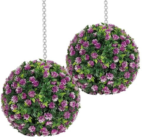 yztju Künstliche Boxholzbällchen, Blumenkasten -Topiary -Bälle,Gras Kugeln dekorative Bälle | Light Weight Wohnkultur für die Hochzeitsfeier im Freien im Freien im Freien