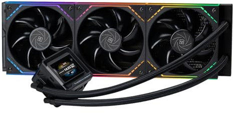 Thermalright FW360 SE ARGB V2 360mm CPU AIO Liquid Cooler for Desktop - TL-M12Q 2000RPM Daisy-Chain Fans, 2 LCD Display Screen, for AM4/AM5 & Intel 1700/1851(Black)