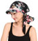 ZLYC Damen Chemo Headwear Brim Visor Hat Beanie-Mütze(Gebundene Rote Blumen Schwarz),Einheitsgröße