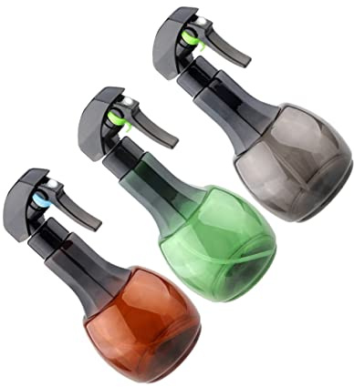Healeved 3pcs Hair Spray Bottle Water Sprayer for Hair Care Salon Use Continuous Fine Mist Spray Random Color