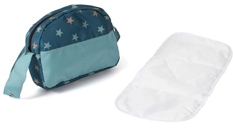 Bayer Chic 2000 - Wickeltasche für Puppen, Puppenwickeltasche, Puppenzubehör, Puppentasche, Sternchen, türkis