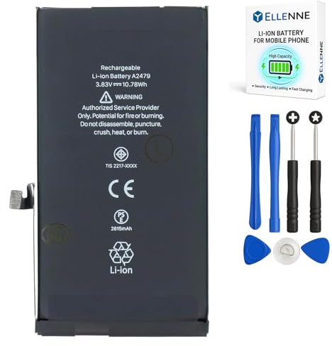 ELLENNE - Batterie pour Apple iPhone 12/iPhone 12 Pro de 2815 mAh avec kit tournevis inclus