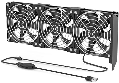 KEYFANCLUB Graphics Card Cooling Fan, 3X 92mm Quiet Fans with 4-Pin to USB Speed Control, for GPU, Server Card, Graphics Card, Video Card, VGA Cooling