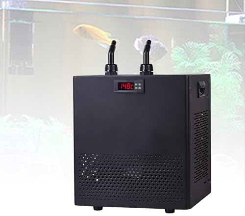 KAIKAFEI Aquarium Kühlanlage, Aquarium Kühltechnik Mit Leisem Kompressor, Pumpe Und Schlauchsystem, Stromsparend Für Korallenriffe, Axolotl Und Hydroponik(160L)