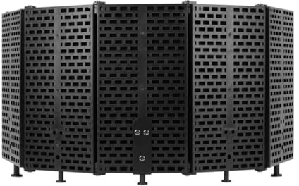 Akfldms Microphone Isolation Shield Panel Reflection Filters for Studio Recording Suitable for Any Condenser Mic Five Doors