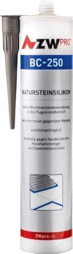 ZWpro BC-250 Natursteinsilikon, für innen und außen, Farbe: quarzgrau, Inhalt: 310 ml
