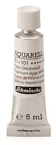 Schmincke Künstlerfarben Aquarellfarbe Horadam Napf 1/2 Tube 5 ml 101 Titan Deckweiß