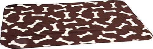 Karlie Fleecedecke mit Knochenmuster L: 150 cm B: 130 cm braun