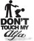 ERREINGE Sticker compatibile per ALFA ROMEO DON'T TOUCH MY ALFA DUB JDM TUNING NERO Adesivo prespaziato in PVC per Auto Lunotto Finestrino - cm 12