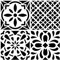 Artemio Carreau Ciment Fleuri Pochoir Home Déco, Plastique, Multicolore, 30 x 30 x 1 cm