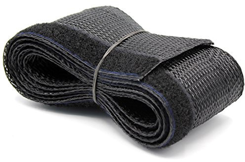 10m Kabelschlauch Ø20-23mm Kabelkanal mit Klettverschluss Gewebeschlauch Schwarz